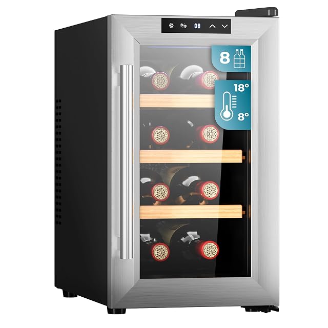 Cecotec Bolero Grandsommelier 830 CoolWood 8-Flaschen-Weinkühlschrank